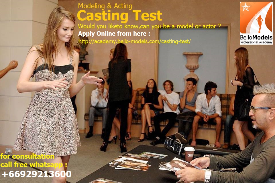 Casting test for models actors by international bello models academy paris